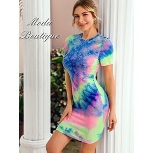 Tie Dye Bodycon Dress